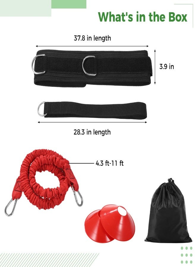 COSYOO Speed Training Equipment Set, Resistance Bungee Band Multi Sport Exercise Set With Resistance Bungee Band, Waist Belt, Training Cones, and Fixing Band, Improving Speed, Stamina and Strength (A) - Image 4