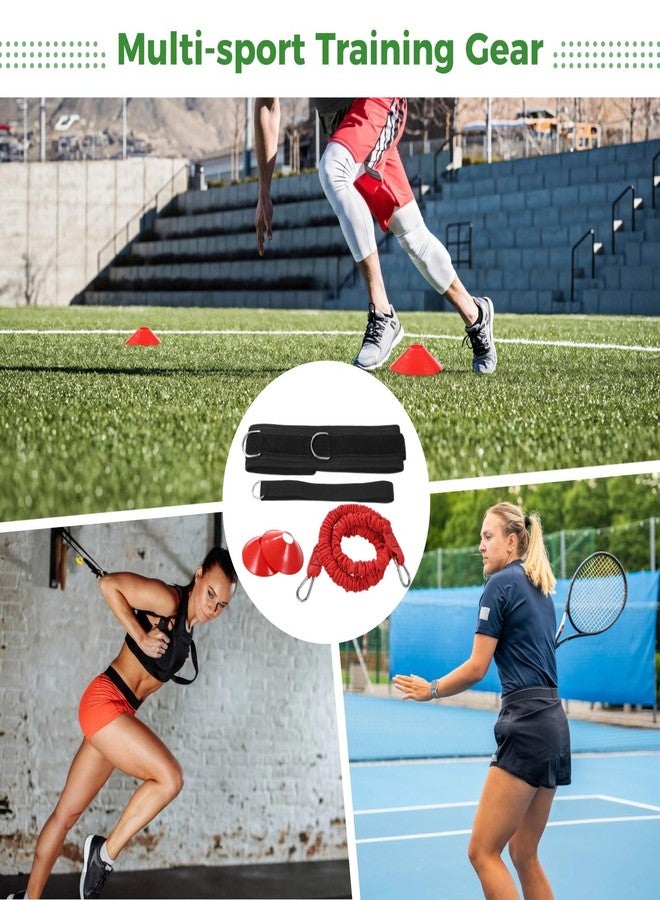 COSYOO Speed Training Equipment Set, Resistance Bungee Band Multi Sport Exercise Set With Resistance Bungee Band, Waist Belt, Training Cones, and Fixing Band, Improving Speed, Stamina and Strength (A) - Image 5