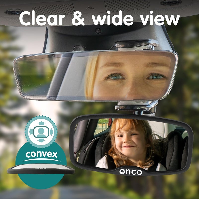 Onco Forward Facing Baby Car Mirror  Clip On Car Mirror for Baby 100 Shatterproof  Shakeproof Newborn Essentials - Image 2