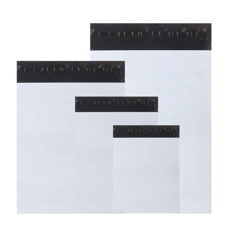 newlng Poly Mailers Shipping Bags Mailing bags 50pcs 4 Assorted Sizes White Shipping Envelopes Self-sealing Adhesive Waterproof and Tear-Proof Packaging Bags Shipping Bags for Clothing Books Gift - Image 1