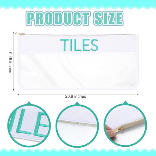 Sunnymove 1 PCS American Mahjong Bag Empty Mahjong Tiles Bag Only with Zippered Letters Case OnlyWhiteTiles - Image 5