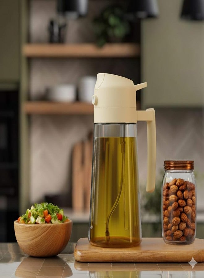 Clazkit 2-in-1 Oil Dispenser & Sprayer for Kitchen, 500ml Food-Grade Plastic Oil Bottle with Non-Drip Spout, Ergonomic Grip, Leak-Proof Lid, Easy Refill Wide Mouth, Lightweight - Image 5