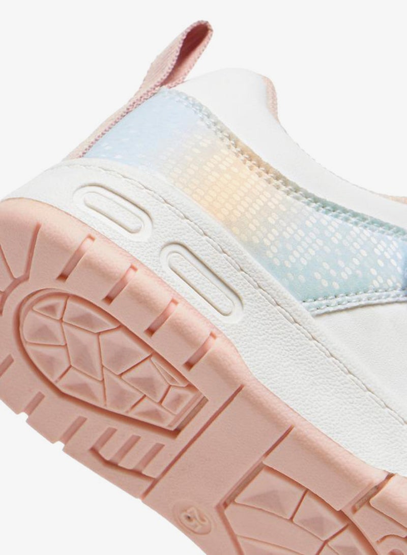 JUNIORS Girls Rainbow Embellished Hook & Loop Sneakers - Image 5