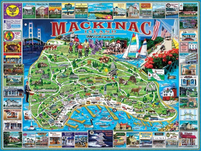 White Mountain Puzzles Mackinac Island - 1000 Piece Jigsaw Puzzle - Image 1