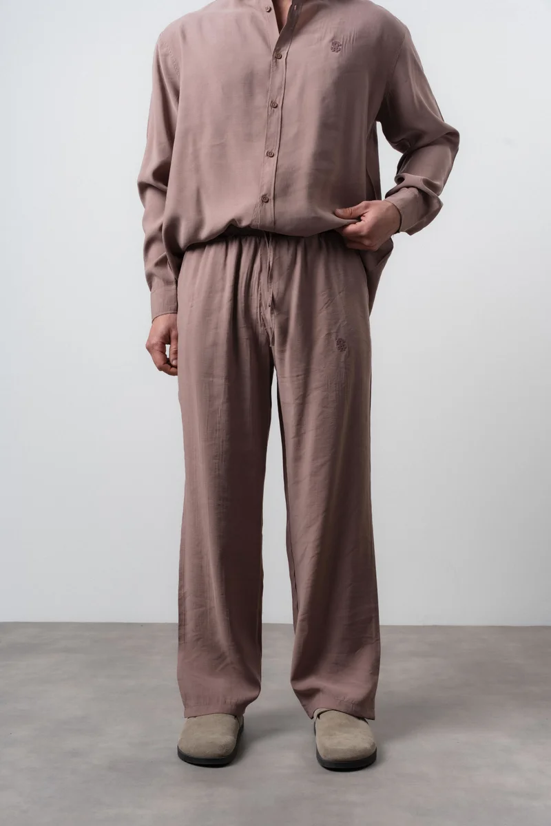 RESPIRE Men's RS Modal Baggy Pants, Brown