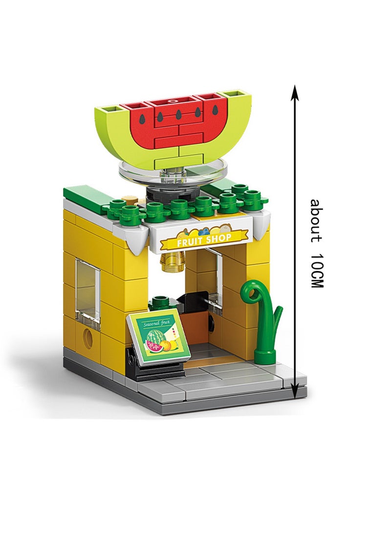 Loquat Fruit Shop 91pcs Street View Series Building Block Assembly Kit Game And Engineering Toys, Home Decoration, Building Model Creative Gift - Image 2
