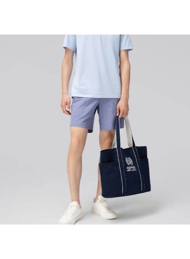 لولوليمون ​حقيبة توت 20 لتر بتصميم ثنائي اللون ومطرزة - حقيبة كتف قماشية عالية السعة للرجال والنساء​ - Image 5