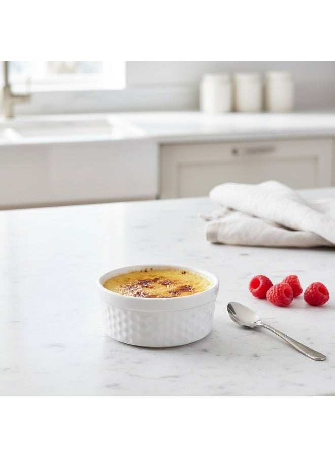 AKDC Ceramic Bowl Set of 8 | 3.5oz Ramekin | Diamond Quilted Texture | Condiment & Dessert Bowls - Image 5