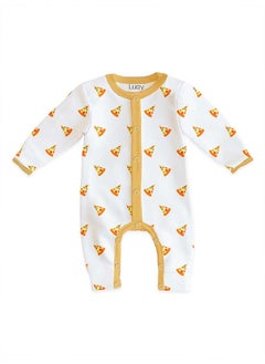 LUAY 100% Cotton Full Sleeves Pizza Printed Baby Romper,Bodysuit Jumpsuit for Baby Girls & Baby Boy 18-24 M  - Image 1