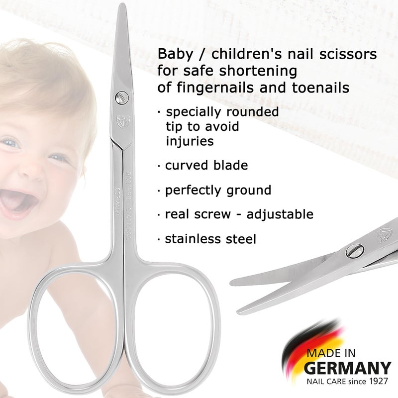 3 Swords Germany 3 سيوف ألمانيا - مقص أظافر الأطفال مقص آمن بنقاط دائرية للأطفال - الرضع - toddlers - حديثي الولادة مع حقيبة طائر مضحك 'كوربي' - جودة علامة تجارية من الفولاذ المقاوم للصدأ مصنوعة في ألمانيا (555) - Image 2