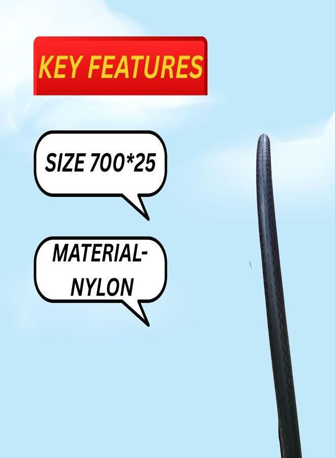 FCCRACING Ralson Road and Hybrid Bicycle 700 * 25 Tyre and Tube Combo - Image 2