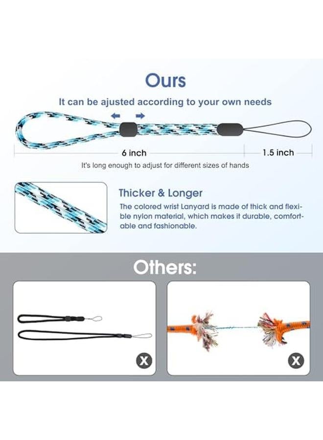 erorex 8 Pcs Hand Wrist Strap Lanyard Adjustable Nylon Colorful For Mobile Phone Camara Usb Flash Drive ID Name Tag Badge - Image 3