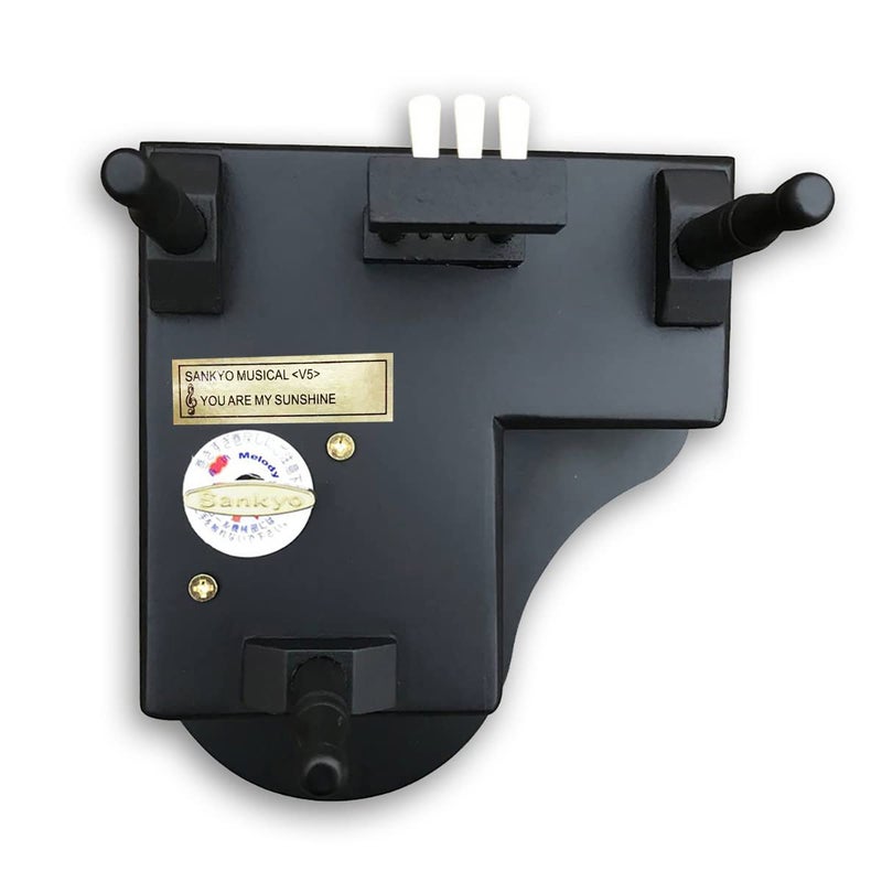 BinkeGG Black Wooden Wind up Grand Piano Music Box with Sankyo Musical Mechanism Tune: You are My Sunshine - Image 5