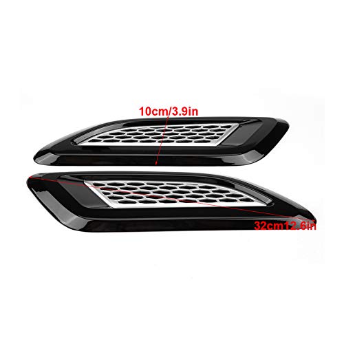 Generic EBTOOLS Auto Car Hood Vents, 1 Pair of ABS Chrome Exterior Hood Vent Air Flow Intake Cover Air Wing Trim-Exterior Hood Air Outlet Wing Trim Outlet Scoop Bonnet  - Image 2
