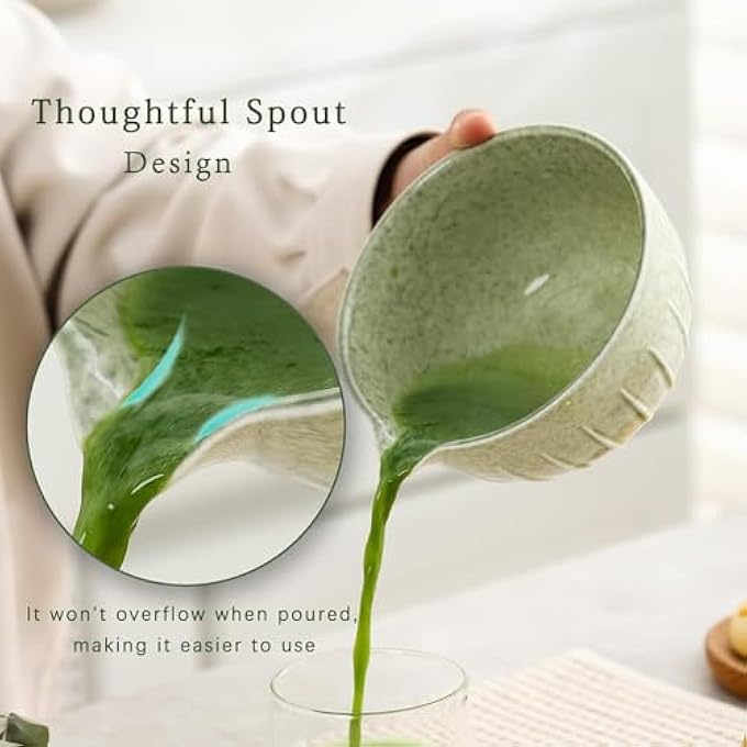 TAME Matcha Whisk Set Japanese Tea Set Includes Matcha Bowl With Spout Matcha Whisk Holder Bamboo Whisk And Scoop Ceramic Matcha Kit For Traditional Japanese Tea Ceremony - Image 5