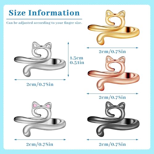 FOUSNOW 5 Pcs Crochet Ring, Adjustable Crochet Tension Rings, Yarn Ring for Finger Knitting Loop Accessories Tools, Yarn Rings for Women Mother Grandma - Image 2