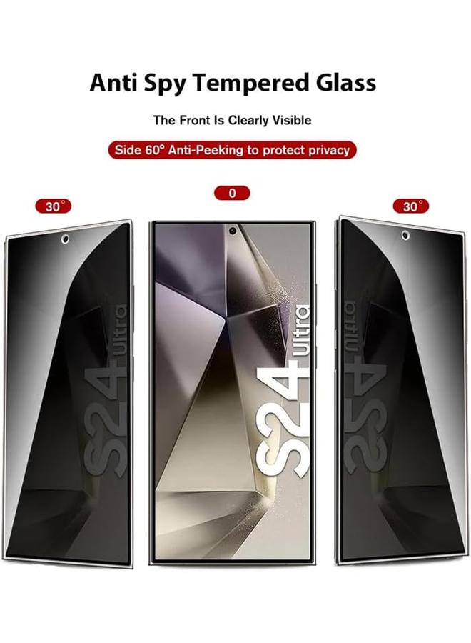إيروريكس 2 Plus 2 فيلم الخصوصية متوافق مع Samsung Galaxy S24 Ultra واقي شاشة الخصوصية وواقي عدسة الكاميرا مضاد للتجسس 9H زجاج مقوى تغطية كاملة لهاتف S24 Ultra - Image 5