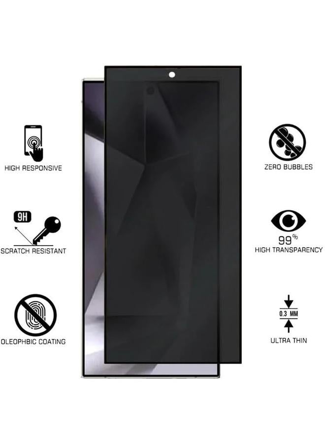 إيروريكس 2 Plus 2 فيلم الخصوصية متوافق مع Samsung Galaxy S24 Ultra واقي شاشة الخصوصية وواقي عدسة الكاميرا مضاد للتجسس 9H زجاج مقوى تغطية كاملة لهاتف S24 Ultra - Image 2