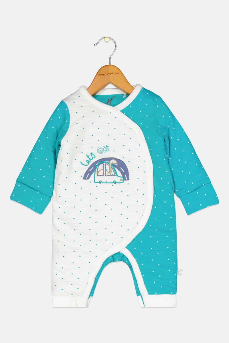 Hamleys Toddlers Boy Embroidered Long Sleeve Bodysuit, Multicolor - Image 1