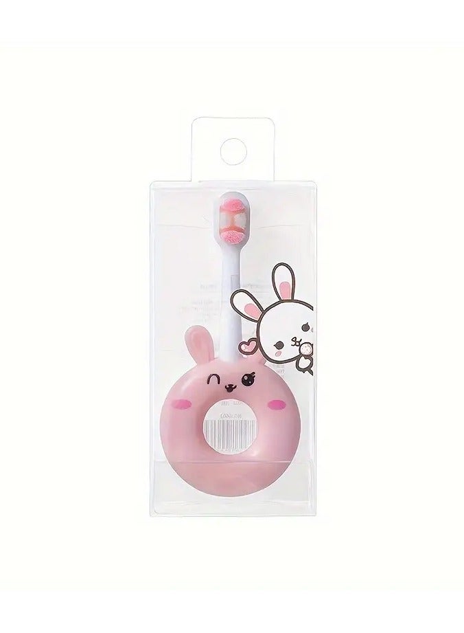 جلوسكي فرشاة أسنان سيليكون ناعمة للأطفال الصغار 0-3 سنوات ، تصميم كرتون لطيف ، شعيرات ناعمة للغاية ، تنظيف لطيف للأسنان الحساسة - Image 1