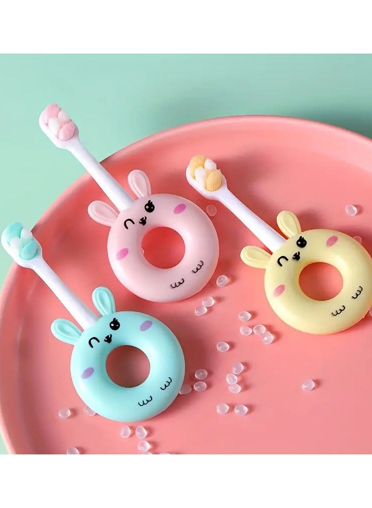 جلوسكي فرشاة أسنان سيليكون ناعمة للأطفال الصغار 0-3 سنوات ، تصميم كرتون لطيف ، شعيرات ناعمة للغاية ، تنظيف لطيف للأسنان الحساسة - Image 5