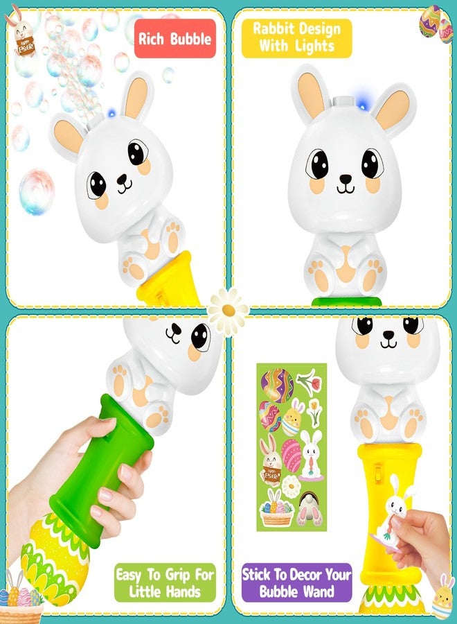 ShyLizard Easter Bubble Wands for Kids 2 Pack, Automatic Bubble Blower with Light for Girls Boys, Bubble Toys with Bubble Refill Solution for Easter Party Favor, Easter Basket Stuffers, Outdoor Activity - Image 4