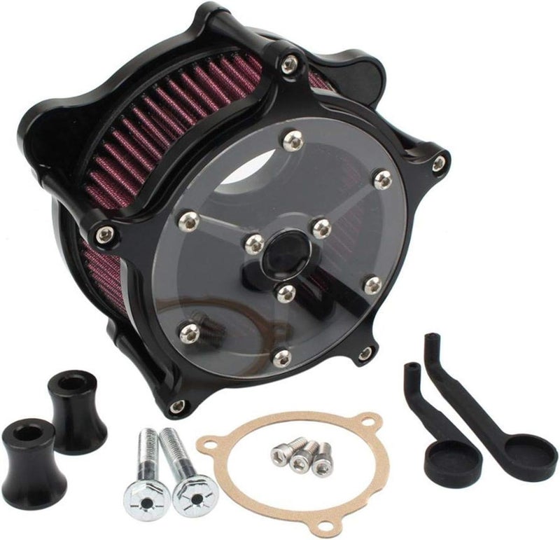 DEMULAX Motorcycle Air Filter with Transparent ABS Cover - Image 3