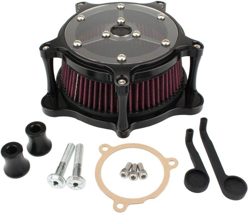 DEMULAX Motorcycle Air Filter with Transparent ABS Cover - Image 4