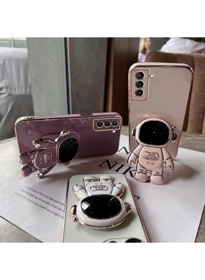 S-TOP Case For Samsung Galaxy A35 Electroplating Astronaut Holder Phone Case - Image 5