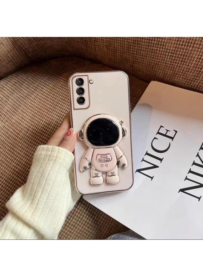 S-TOP Case For Samsung Galaxy A35 Electroplating Astronaut Holder Phone Case - Image 1