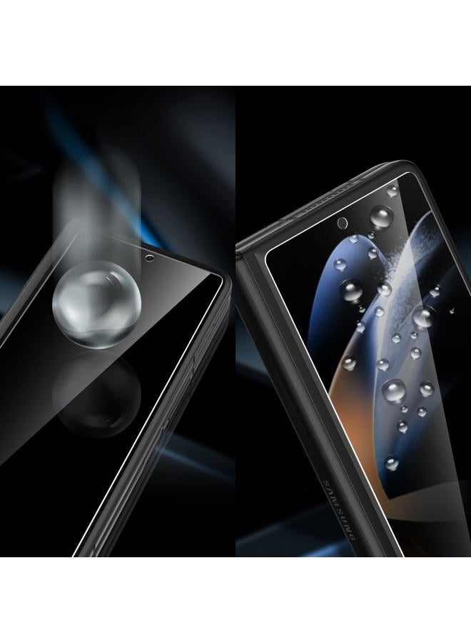 LYWHL Privacy Anti Spy Tempered Glass Front Protective Screen Protector for Galaxy Z Fold 4 5G 6.2in - Black, Pack of 2 - Image 3