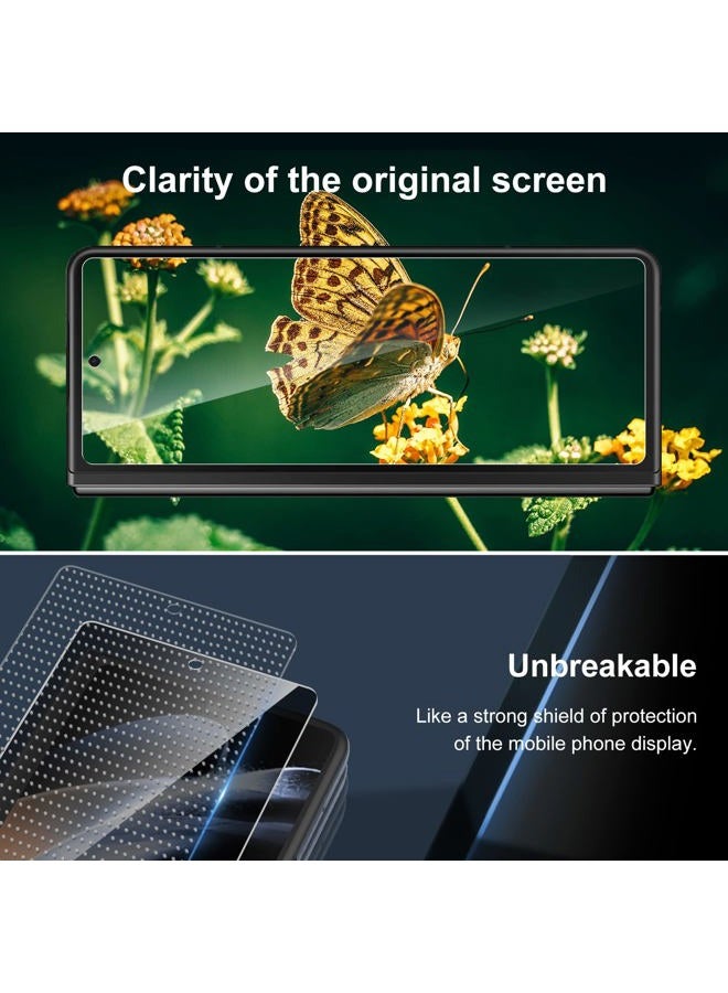 LYWHL Privacy Anti Spy Tempered Glass Front Protective Screen Protector for Galaxy Z Fold 4 5G 6.2in - Black, Pack of 2 - Image 4