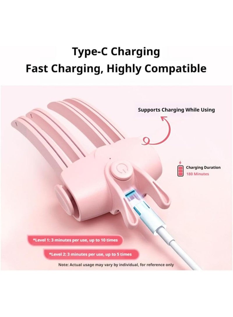 Heated Root Volumizer Clip, Hair Volume Tool with 2 Temperature Settings, Portable Root Lifting Styler for Fine & Thick Hair, Type-C Rechargeable Crown Booster for Women (Blue) - Image 3