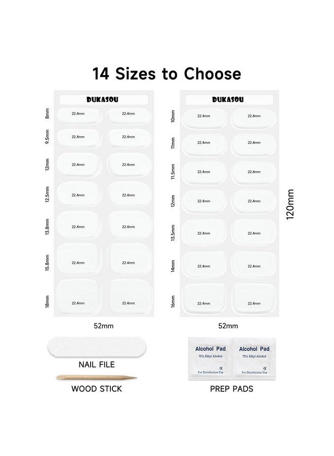 دوكاسو شرائط أظافر جل شبه معالجة، شفافة | 28 قطعة من شرائط أظافر جل تعمل مع أي مصباح الأشعة فوق البنفسجية، ملصقات أظافر جل الأشعة فوق البنفسجية عالية الجودة، سهلة الاستخدام لأظافر المنزل - Image 5