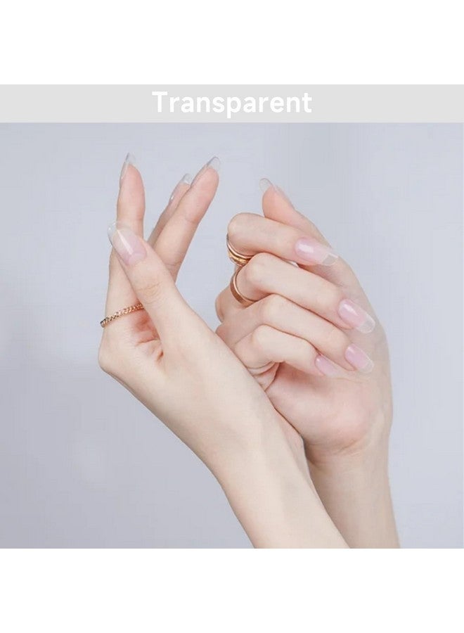 دوكاسو شرائط أظافر جل شبه معالجة، شفافة | 28 قطعة من شرائط أظافر جل تعمل مع أي مصباح الأشعة فوق البنفسجية، ملصقات أظافر جل الأشعة فوق البنفسجية عالية الجودة، سهلة الاستخدام لأظافر المنزل - Image 4