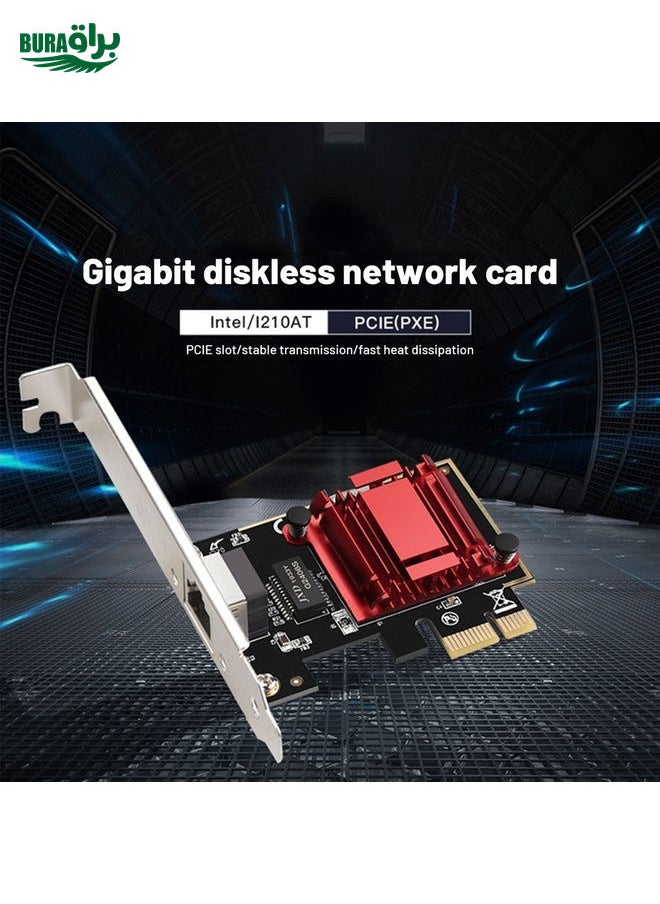 BURAQ Gigabit Diskless PCIe Network Card High Speed Stable Connect Network Adapter  - Image 5