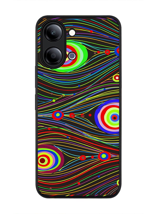 Stylizedd For vivo Y21 / Y11 Case,Slim fit Camera Protection, Shockproof Thin Phone cover  - Peacock Eyes - Image 1