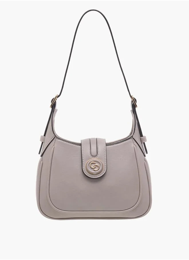 سيليست Women Logo Accent Shoulder Bag with Zip Closure