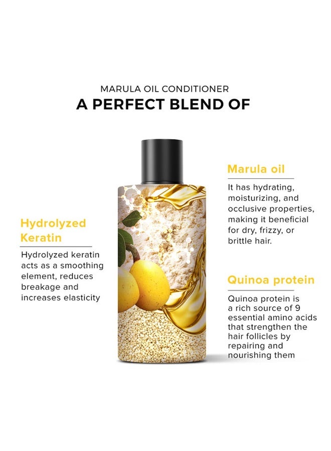 De Fabulous Marula Oil Conditioner With Quinoa – 250ml | Sulfate-Free, Deep Moisturizing, Nourishing & Repairing Formula | Marula Oil & Quinoa Protein for Dry, Frizzy, Damaged & Color-Treated Hair - Image 3