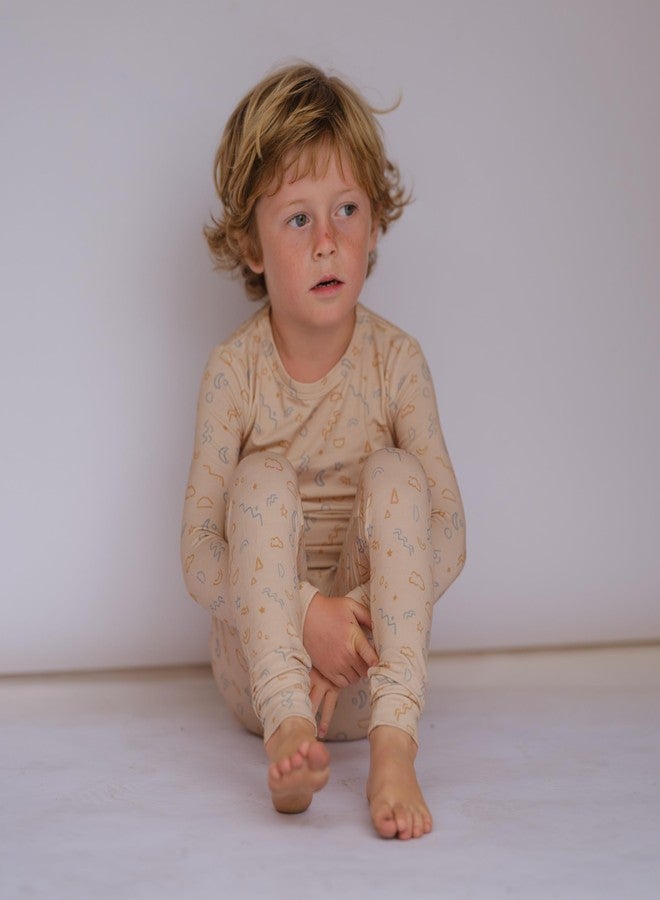 Shwally Two-Piece Pajama Set in Organic Bamboo - Featuring 11 Signature Prints (US, Age, 3 Years, Milestones) - Image 3