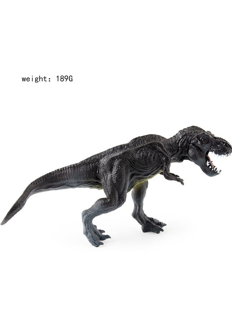 Generic - 11 Inch Grey And Black Walking Tyrannosaurus Rex, Realistic Jurassic Dinosaur Model Toy, Plastic Educational Prehistoric Animal Model For Kids And Toddlers, Gift - Image 1