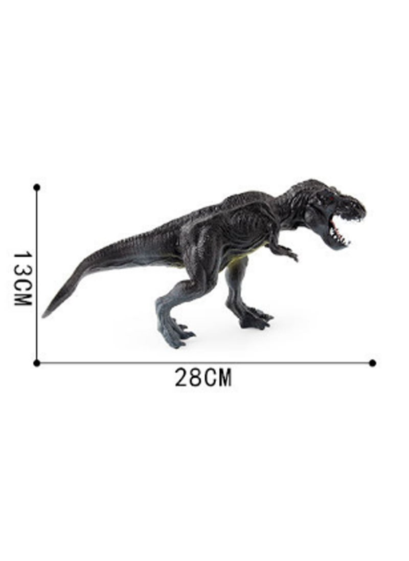 Generic - 11 Inch Grey And Black Walking Tyrannosaurus Rex, Realistic Jurassic Dinosaur Model Toy, Plastic Educational Prehistoric Animal Model For Kids And Toddlers, Gift - Image 1