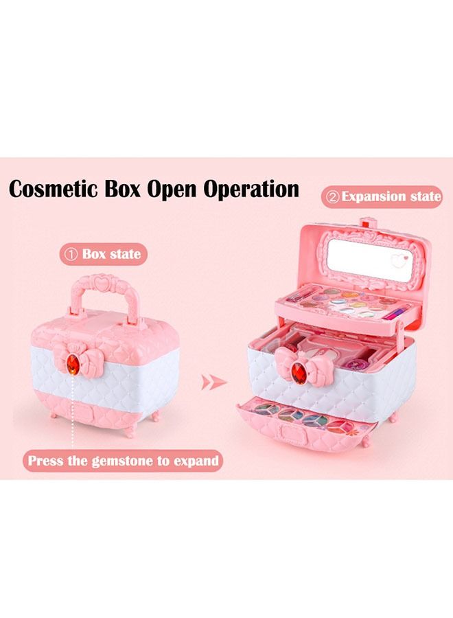 ZCM-HAPPY Children's Makeup Cosmetics Set Girls Eye Shadow Lipstick Stage Makeup Play House - Image 3