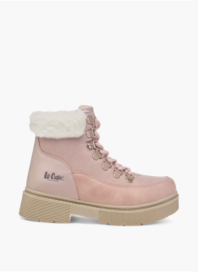 Lee Cooper Girls Panelled Ankle Boots With Zip Closure  - Image 3