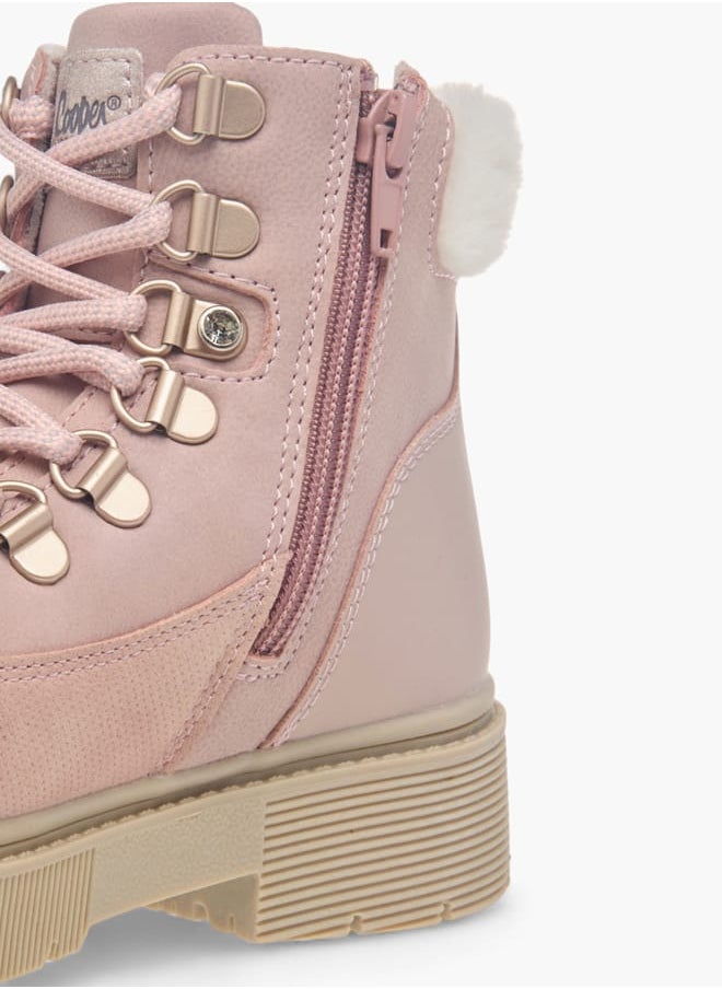Lee Cooper Girls Panelled Ankle Boots With Zip Closure  - Image 4
