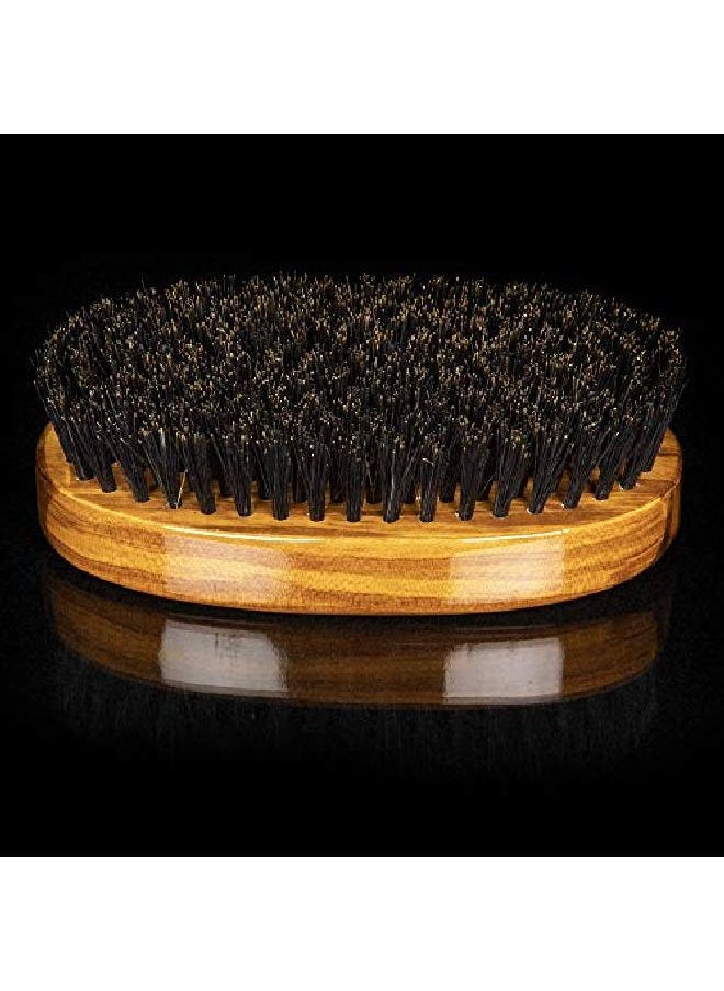 TORINO PRO WAVE BRUSHES BY BRUSH KING - Torino Pro Wave Brush 1060 By Brush King Medium Soft Oval Palm/Military 360 Waves Brush - Image 1