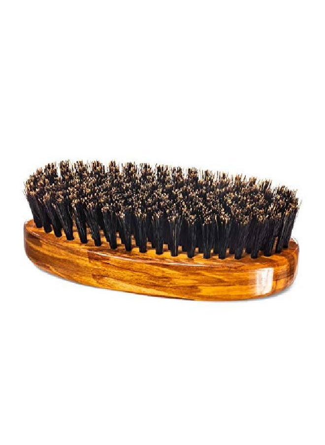 TORINO PRO WAVE BRUSHES BY BRUSH KING - Torino Pro Wave Brush 1060 By Brush King Medium Soft Oval Palm/Military 360 Waves Brush - Image 1