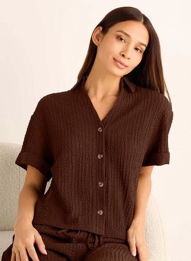 سبلاش فيڤ Coord Set with Shirt & Wide Leg Pants