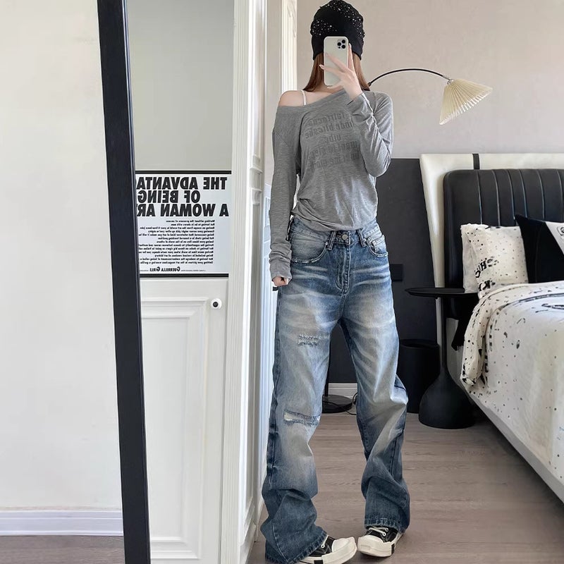 Unisex Casual Daily Denim Jeans - Image 4