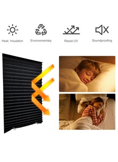 RATSAW Blackout Pleated Blind Black Width 60 Centimeter Length 150 Centimeter  - Image 3